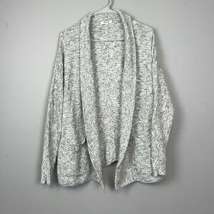 Madewell Marled Gray Harbor Oversized Open Front Cardigan. Size XS